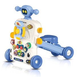 Teknum 5-IN-1 Baby Walker/ Learning Table Mode/ Game Panel Mode/ Scooter Mode/ Roller Coaster Mode with Musical keyboard