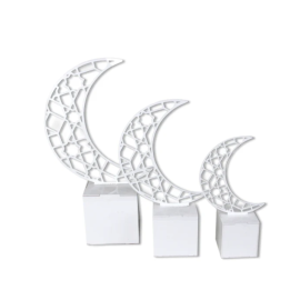 Ramadan Acrylic Crescent Box – Elegant & Festive Gift Packaging - Small Size