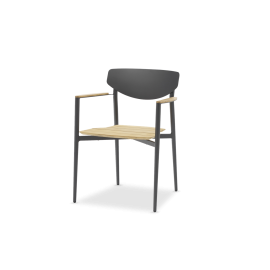 Timo Charcoal Teak Dining Chair