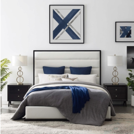 Ashland Faux Leather Bed White 180 x 200cm King size