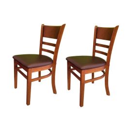 Jeffcoco Furniture Solid wood Dining Chair,Brown Wooden Chair,For Kicthen Table,Restaurant Chair