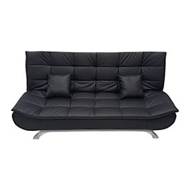 SBF Leather Sofa Bed, Foldable Design, Adjustable Sleeping Position, Three Seater Leather Sofa Bed, Ideal for Living Room