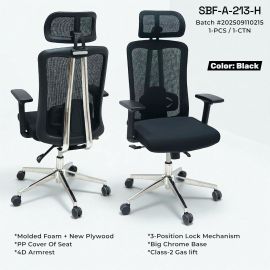 SBF-A-213 H- Office Chair with Straight Chrome Base