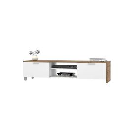 Bestar TV Stand in Oak White Color in Oak and White Color