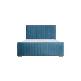 Harmony Plate Tufted Bed 120x200cm Twin size Bed in Blue Color