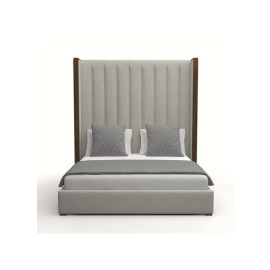 Grasser Upholstered Bed 160x200cm Queen size Bed in Grey Color