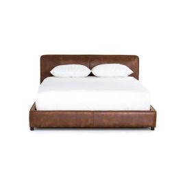 Adaline Brown Bed in Size 160x200cm Queen size Bed in Brown Color
