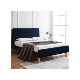 Koble Nodd Upholstrered Bed 180x200cm King size Bed in Navy Blue Color