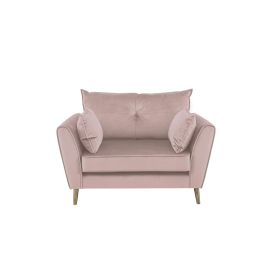 Celestia Fabric Snuggler Armchair in Pink Color