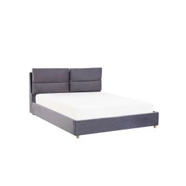 Batilly Bed 200x200cm Super King Bed in Dark Grey Color