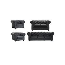 Ingles Sofa Sets in Black Color Two Seater Sofa