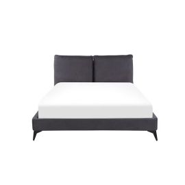 Melle Bed 160x200cm Queen size Bed in Charcoal Color