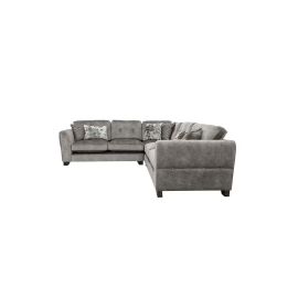 Ariana Large Fabric Classic Back Corner Sofa in Grey Color L-Shape Corner Sofa