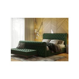 Bushwick Hand Tufted Bed 160x200cm Queen size Bed in Green Color