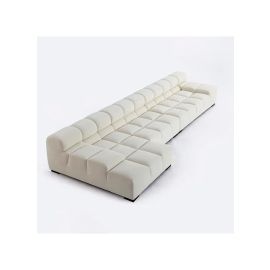 Modular Channel Tufted Sofa in Beige Color Modular Tufted Sofa