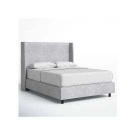 Goodrich Velvet Upholstered Bed 160x200cm Queen size Bed in Grey Color