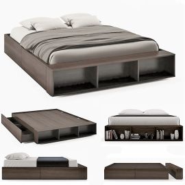 Toshi Platform Storage Bed, King/Queen/Super King, Custom