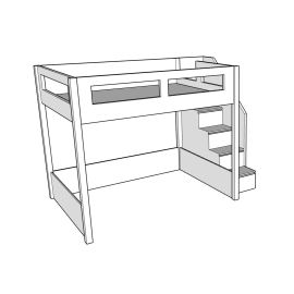 Elevate Your Room with Elega Loft Bed, fits 120 x 200 cms Mattress