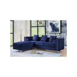 Regal Modern Luxury Fabric Sofa Set Graciously Elegant Living Room Furniture 4 Seaters Blue 200x90x80