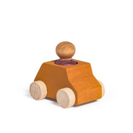 Lubulona Ochre wooden car with plum figure