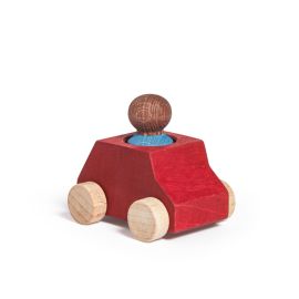 Lubulona Red wooden car with sky figure