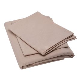 Dyed Flat Sheet Set - Beige Sable