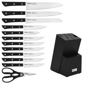 13-Piece Knife Set Yasumoto with Wooden Block X30Cr13 Steel 01-Pcs