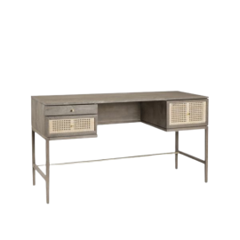 Raphia Sandblasted Grey Wooden Desk