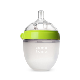 Comotomo - Natural Feel Baby Feeding Bottle  - Green & Pink 