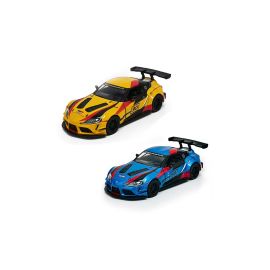 Pack of 2 Toyota GR Supra Racing Concept Car Die Cast Metal Doors Openable Pull Back Action Toy-Assorted Colour