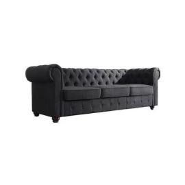 3-Seater Chester Hill Sectional Sofa Black 210x80x90