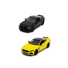 Pack of 2 Pcs BMW M8 Competition Coupe 1/38 Scale Die Cast Metal Doors Openable Pull Back Action Toy Car