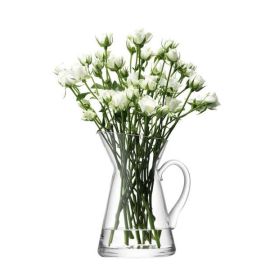 Flower Jug Vase H26cm Clear