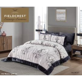 FUR BED SPREAD KING 6PC