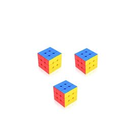 Pack of 3 Fast 3x3x3 Sticker less Magic Cube