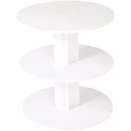 LAMSIT IBDAA Three Tiers Cake Stand (White 30x32 cm)