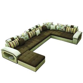 Modern Couch U Shaped Fabric Living Room Furniture Chaise Lounge Recliner Sectional L Shape Corner Sofa Sets (charcoal)Couch, loveseat, settee