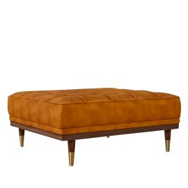 Alphabet Rectangle Cocktail Ottoman, Upholstered Tufted Coffee Table, Footstool, Footrest for Living room 