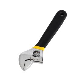 Epsilon 6" Adjustable Wrench- ET1188/ Precision Forged, Nickel Finished, Heat Treated with Cushion Grip, Highly Durable, Perfect for Hardening and Loosening Nuts/ Black