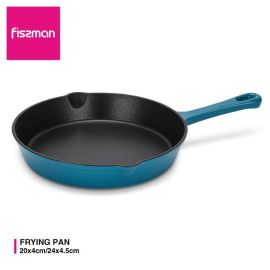 Enamelled Non-Stick Cast Iron Frying Pan 24cm