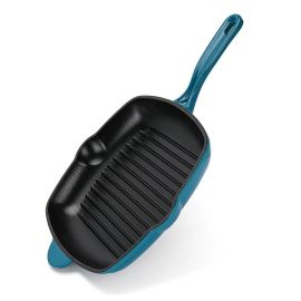 Square Grill Pan 27x5.0cm With Helper Handle (Enamel Cast Iron)