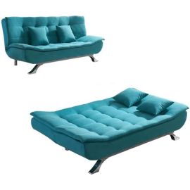 Fabric Multifunction Folding Foam Sofa Bed, Couch/loveseat/settee Set Living Room (Turqoise)