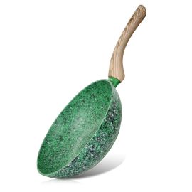 Fissman Wok Pan Malachite Series With Induction Bottom Aluminum Non-Stick Green 24x7cm