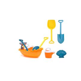 Kids Beach Toys Playset with Sand Water Wheel, Boat, Rake and Shovel for Children