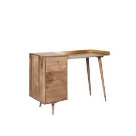 Fresco Desks With Drawers Natural Oak-stained