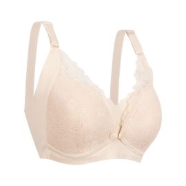 Okus - Pretty Lace Maternity & Nursing Bra - Beige - Small