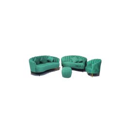 6– Seater Sofa Set- 1+2+3 Green 200x80x80