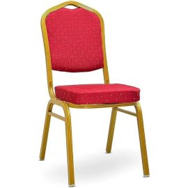 MAPLE HOME DECORATION Accent Banquet Chair Armless Fabric Golden Metal Frame Casual Back Stainless Steel Dining Parties Restaurant Functional Furniture