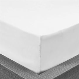 Hotel Linen Klub Deyarco Hotel Linen Twin Fitted Sheet - 350Tc 100% Long Staple Cotton, Sateen Weave, Luxurious Quality With Elasticized Deep Pocket, Size: 120 X 200+ 40 cm, Plain White