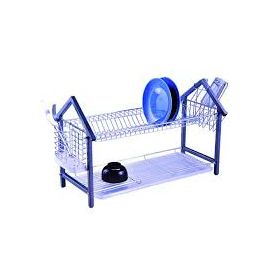 Generic 2-Tier Dish Rack Blue 34.5cm